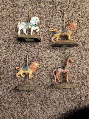 Westminst Carousel Animal Accents - Set of 4 (Cream, Tan, Brown, White)
